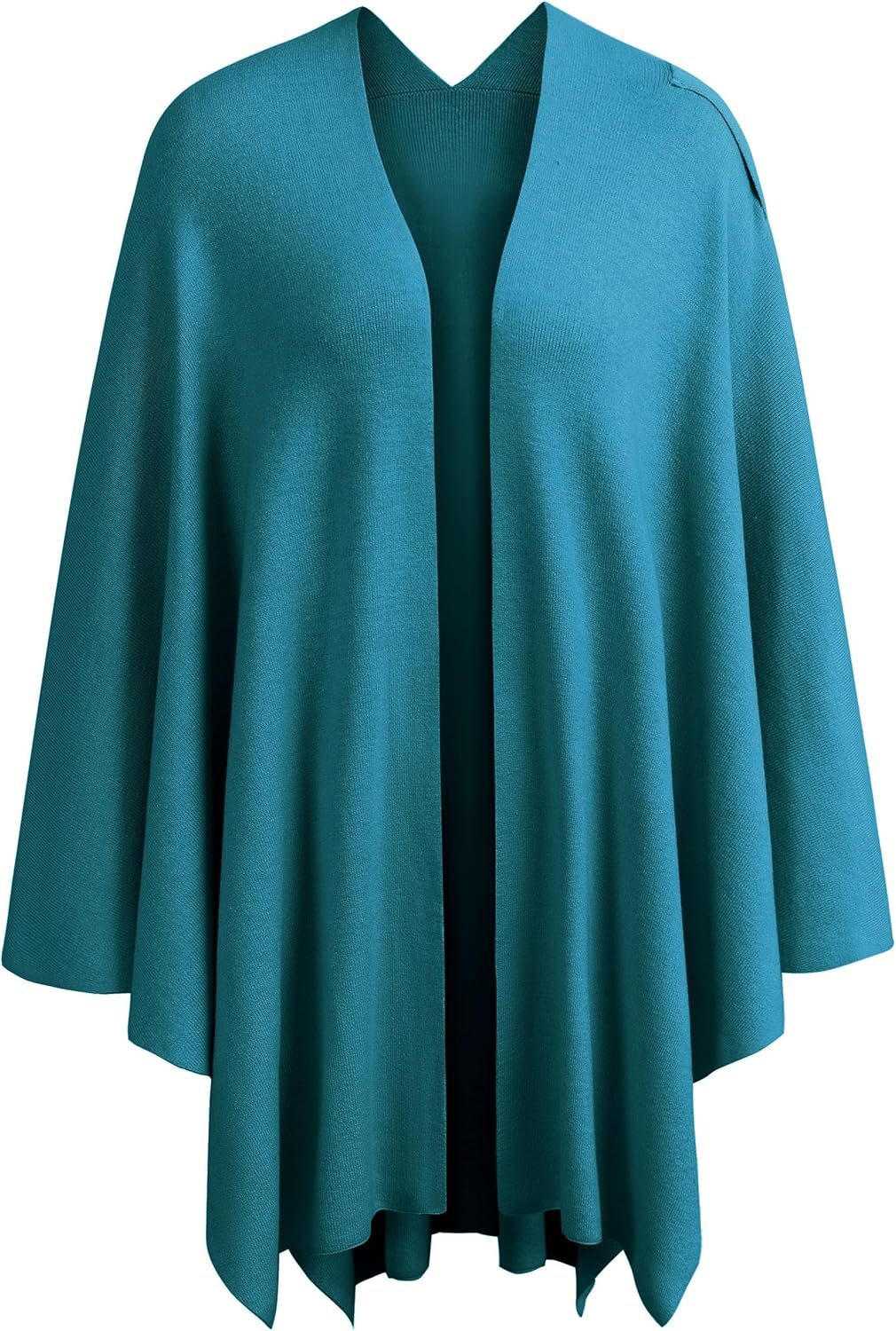 PULI Womens Large Cross Front Poncho Sweater Wrap Topper Knitted Elegant Shawls Cape for Fall Winter