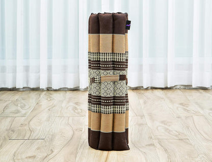 Leewadee Meditation Cushion Set – 1 Small Zafu Yoga Pillow and 1 Small Roll-Up Zabuton Mat Filled with Kapok