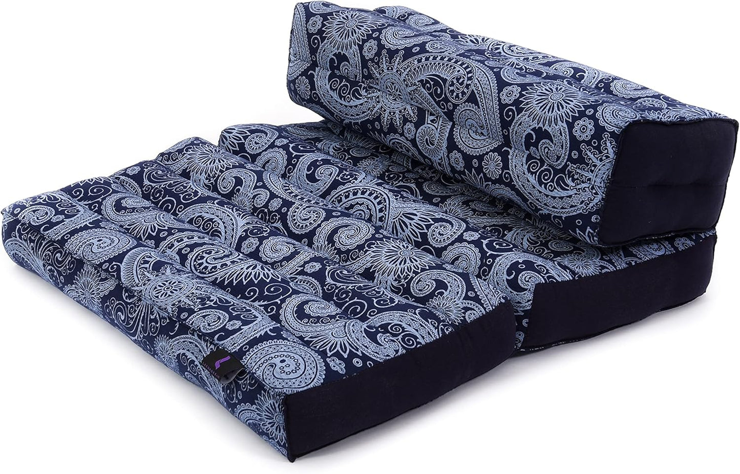 Leewadee Foldable Floor Mattress – 2 in 1 Floor Meditation Mat for Yoga and Relaxation, Seating Futon with Kapok