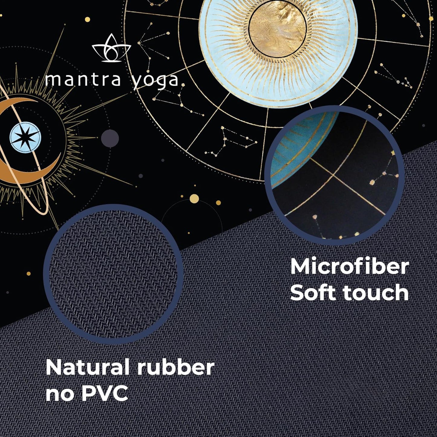 Mantra Yoga Travel PRO 1.5mm with Knee Pad - Foldable Fitness & Exercise Mat with Bag | Lightweight, Compact & Eco-Friendly | Non-Slip & Washable | For All Types of Yoga | 72" L x 24" W | 2.6 lbs