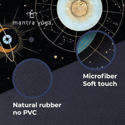 Mantra Yoga Travel PRO 1.5mm with Knee Pad - Foldable Fitness & Exercise Mat with Bag | Lightweight, Compact & Eco-Friendly | Non-Slip & Washable | For All Types of Yoga | 72" L x 24" W | 2.6 lbs