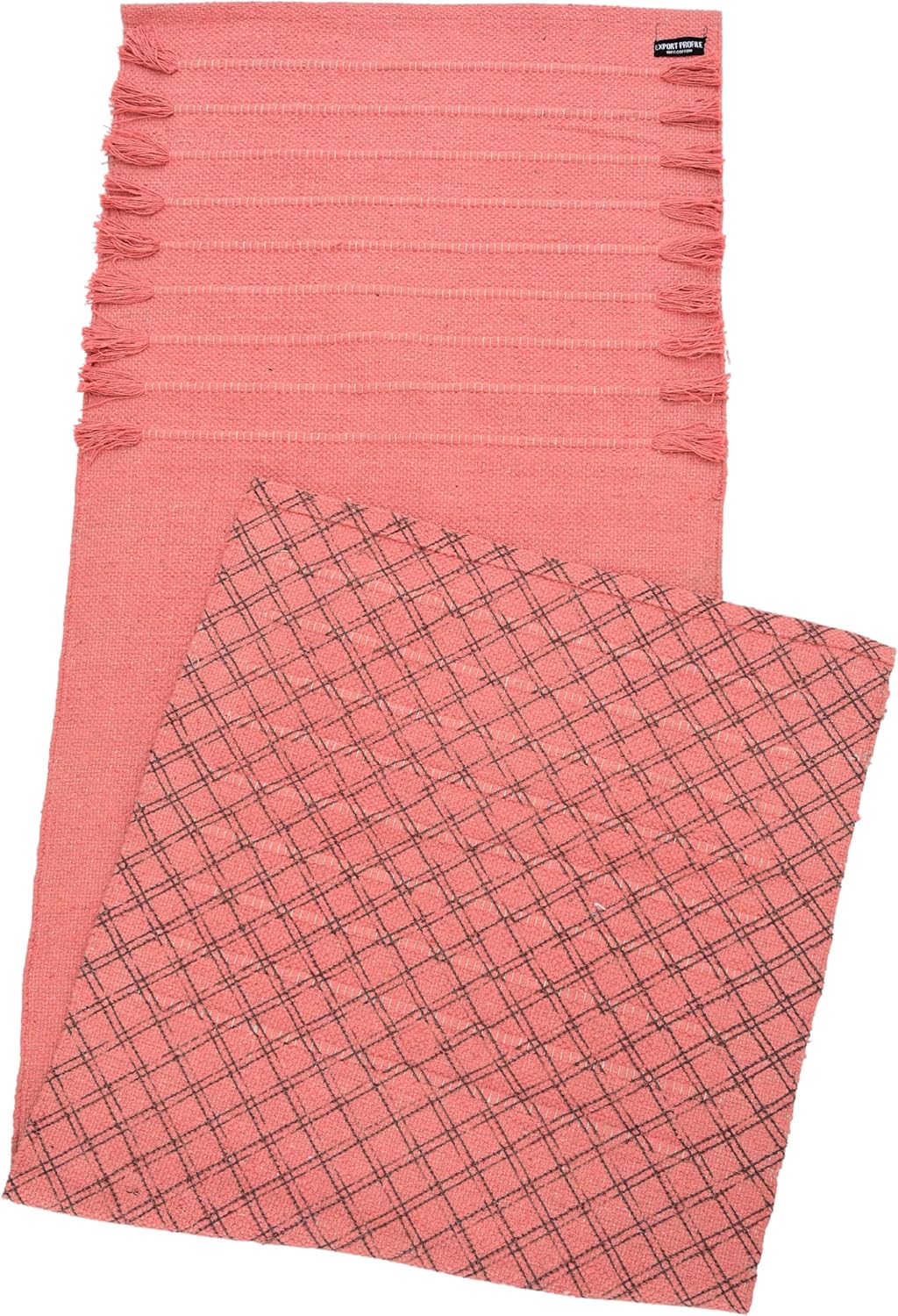 Indian Handmade100 % Organic Anti Skid Multi Colour Cotton Yoga Mat - Eco-Friendly Hand-Woven Rug - Non-Slip & Thick (24”x72”x5mm) for Hot yoga & Everyday Fitness at Home - Comfortable & Foldable Extra-Long Mat