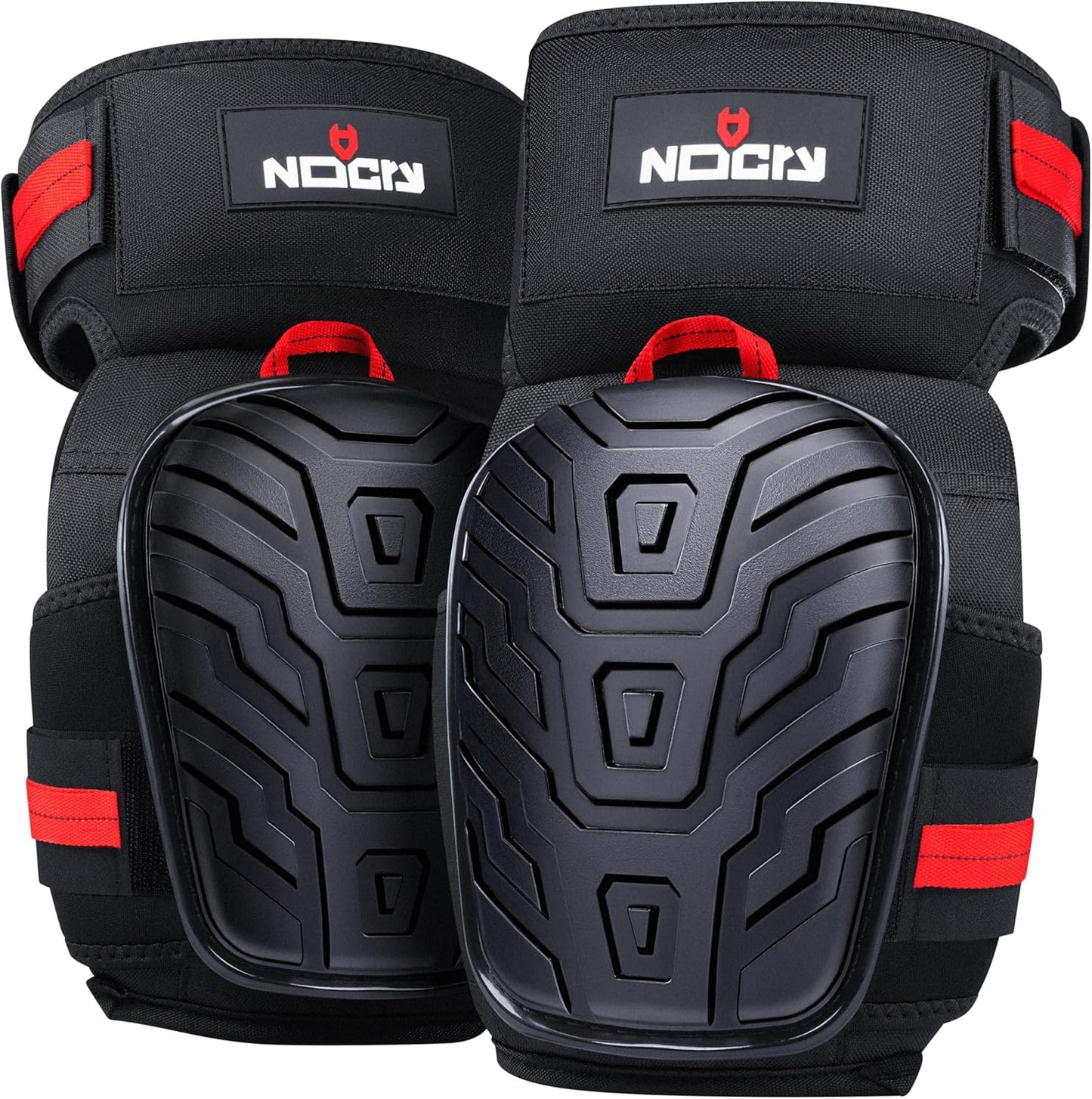 NoCry Professional Work Knee Pads for Men Construction with Ankle Support and Heavy Duty Anti-Slip Cap — Foam Cushion and Extra Thick Gel Padding — Reinforced Thigh & Shin Straps