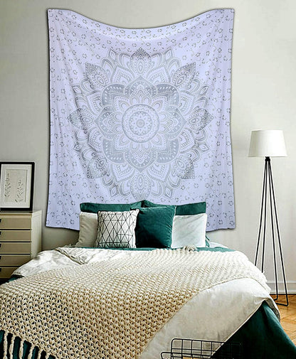 raajsee Indian Cotton Green Tapestry Mandala Wall Hangings- Tapestry For Bedroom - Indie Wall Tapestry Hippie Room Decor - Boho Small Tapestrys Aesthetic 30x40 Inches