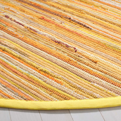 SAFAVIEH Area Rug 3x5 - Rag Rug Collection - Blue & Multi, Handmade Cotton, Boho Stripe Pattern, Ideal for Entryway, Living Room, Bedroom, Dining Space (RAR130B)