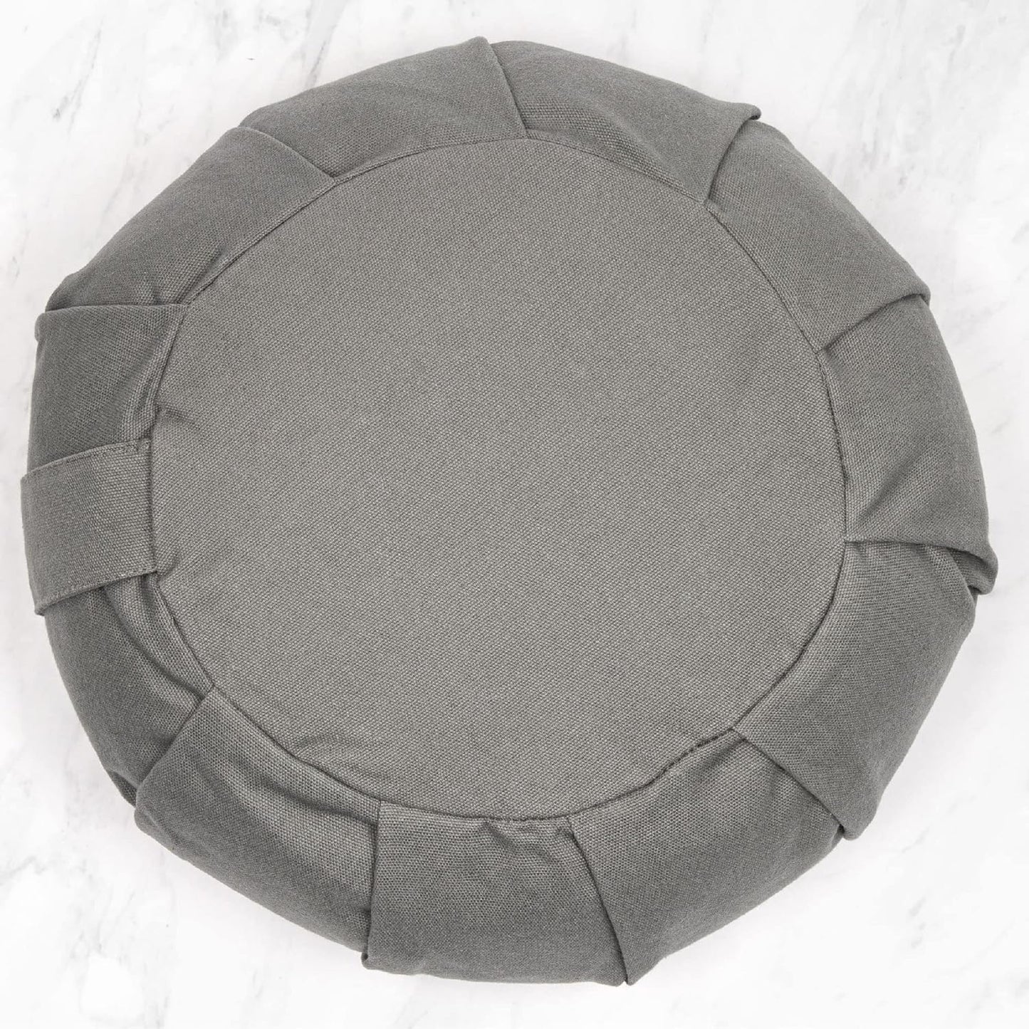 Myga Zafu Yoga Meditation Cushion with Washable Cover - Floor Cushion Pillow with Natural Buckwheat Filling - Soft Round Cotton Design for Meditating or Pranayama Exercises
