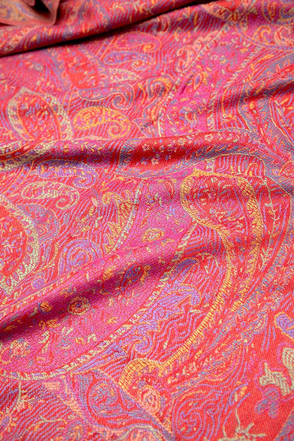 Achillea Reversible Paisley Pashmina Rave Scarf – Exotic Indian Shawls and Wraps for Evening Dresses, Festivals, All Seasons - Colors A