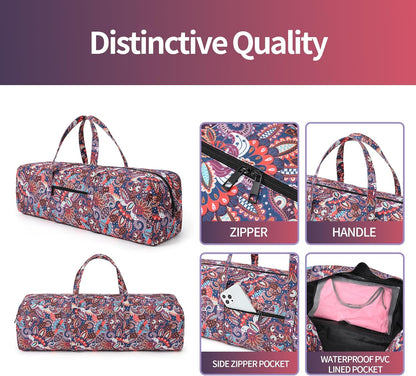 Boulder Bee | Yoga Mat Bag | Large Yoga Mat Carrier with Wet Pocket | Yoga Gifts | Gym Tote Bag for Women