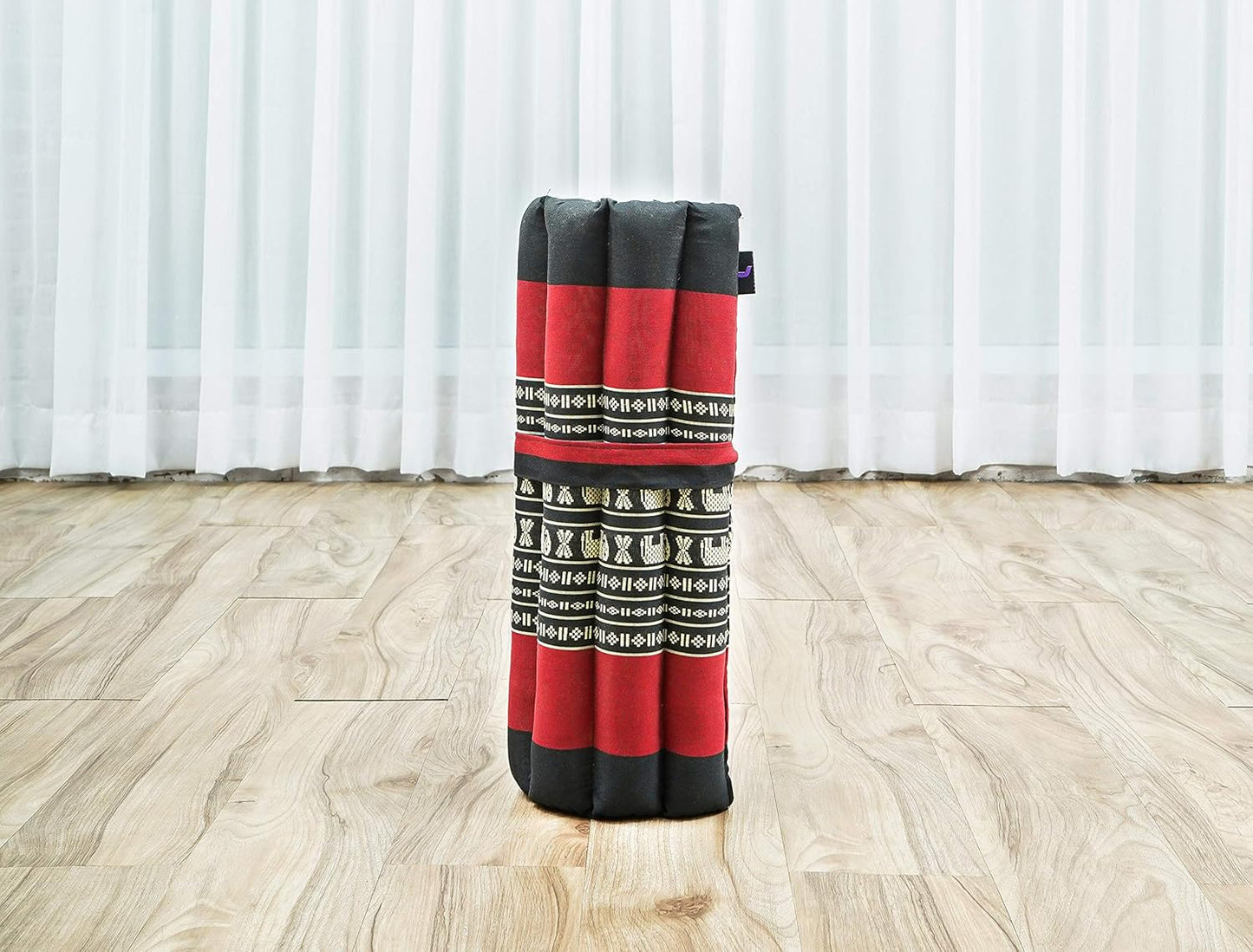 Leewadee Meditation Cushion Set – 1 Small Zafu Yoga Pillow and 1 Small Roll-Up Zabuton Mat Filled with Kapok