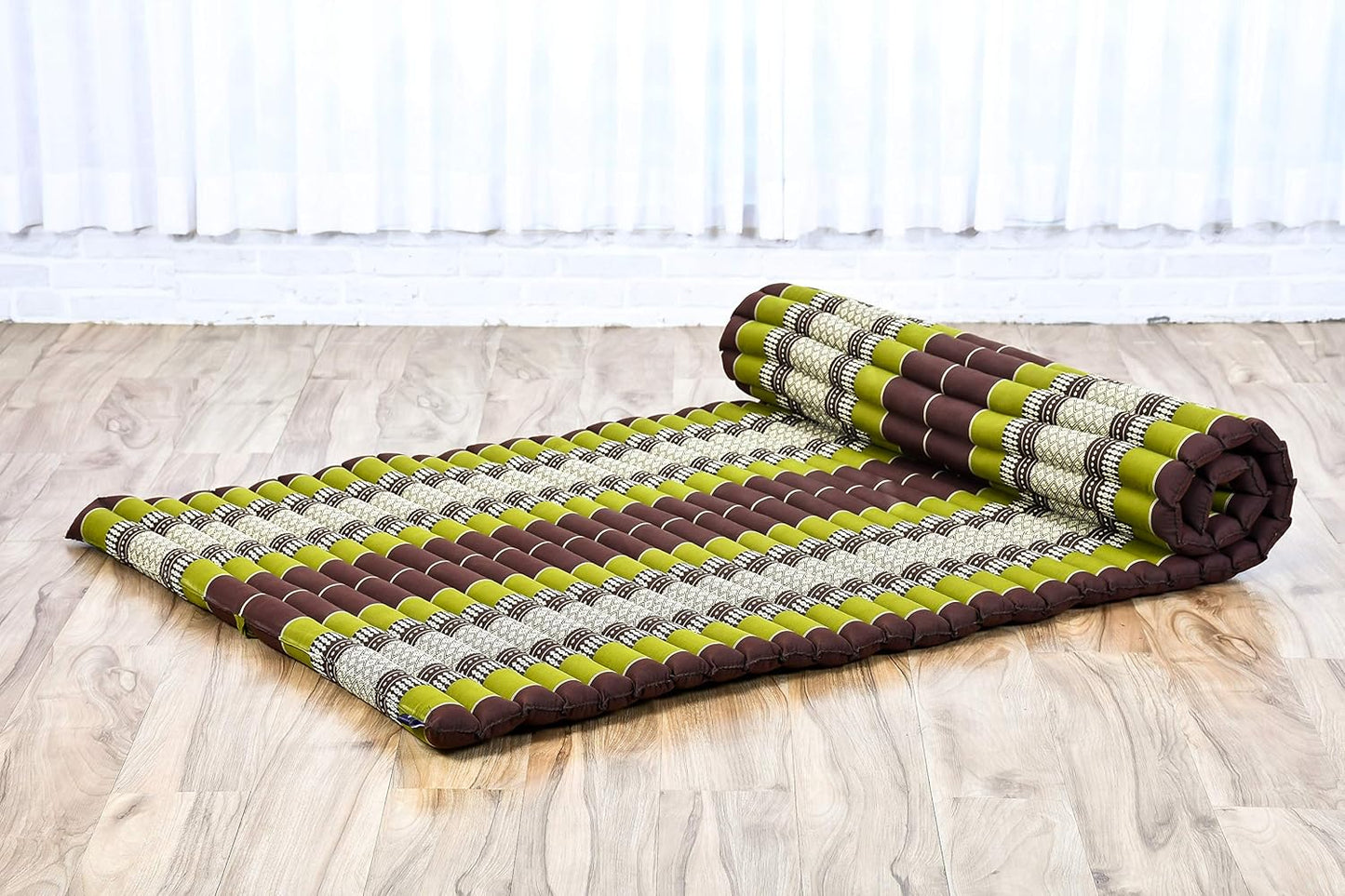 Leewadee - Kapok Roll Mat – Handcrafted Folding Sleep & Relaxation Mattress from Thailand, Ideal as Guest Bed, Camping Mat, Yoga Mat or Traditional Futon, 75 x 39 inches, Anthracite
