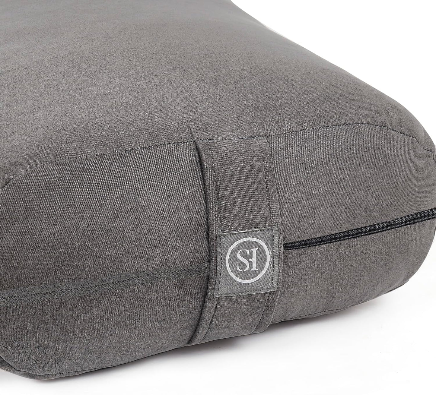 Meditation Cushion Bolster Pillow for Restorative Yoga – Supportive Cushion for Meditation, Pilates, and Relaxation – Filled with Buckwheat Hulls - Removable Cover