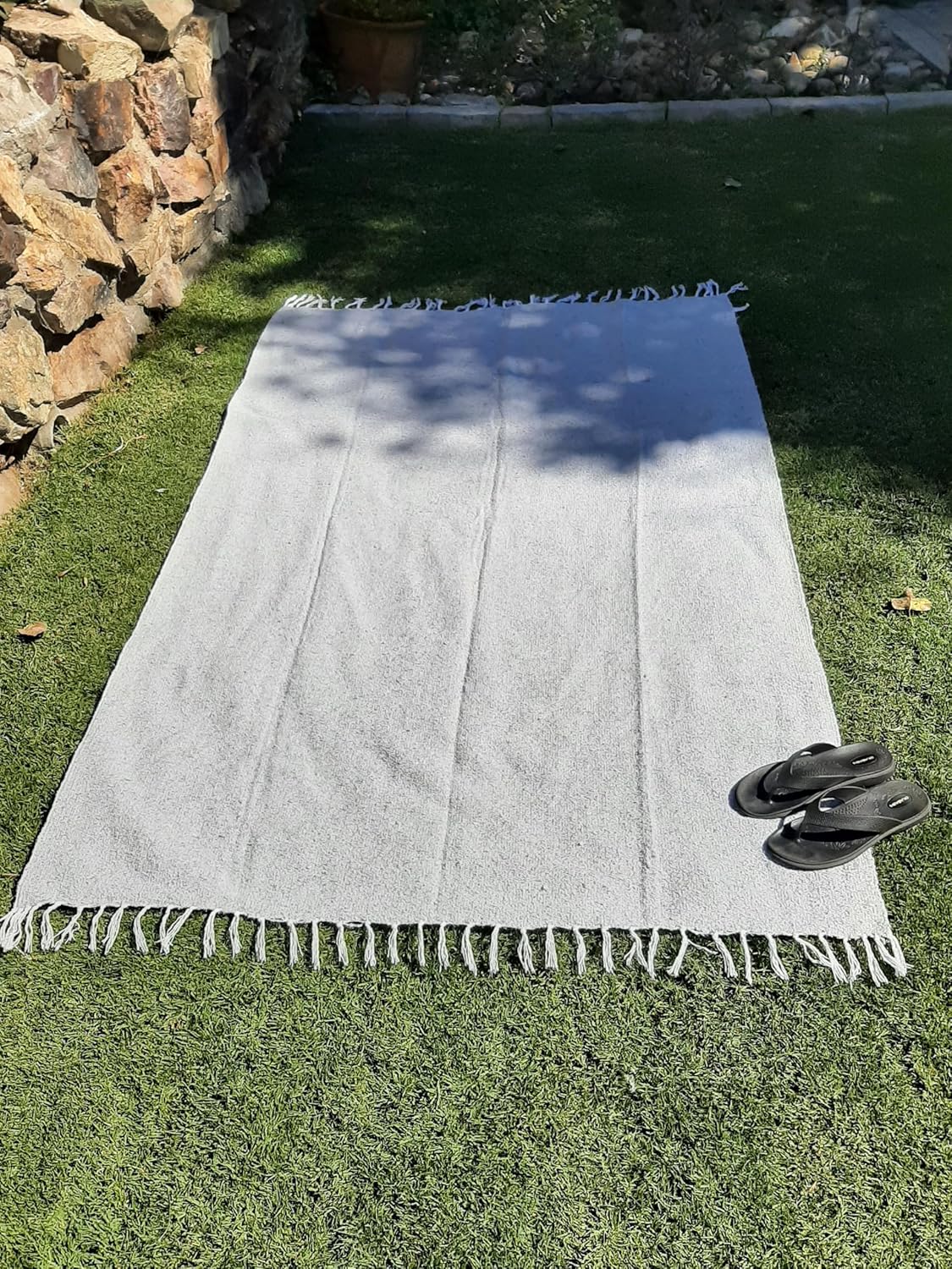 Open Road Goods Bulk Handmade Solid Color Yoga Blankets - Thick Mexican Blankets or Throws - Made for Yoga! (12 Pack, Black)