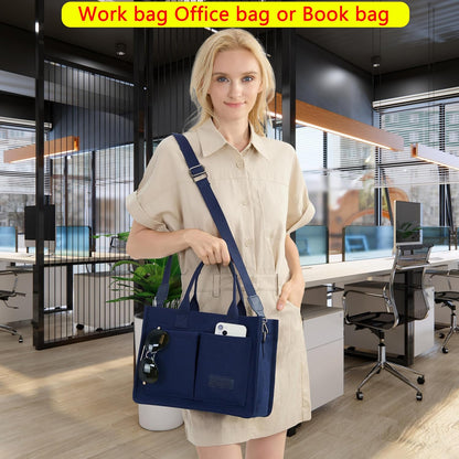 ZHMO Canvas Tote Bag for Women,Women's Bags Crossbody Bags Work Laptop Tote Bag Large Handbags Purse for Travel Nurse Teacher