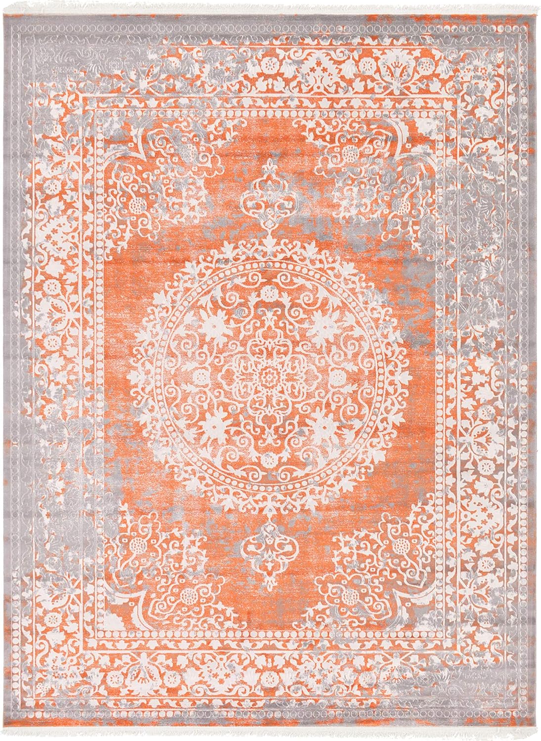 Unique Loom New Classical Collection Area Rug - Olwen (4'Round, Purple/ Gray)