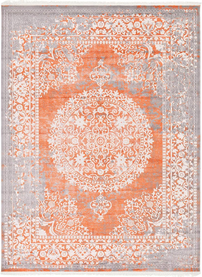 Unique Loom New Classical Collection Area Rug - Olwen (4'Round, Purple/ Gray)