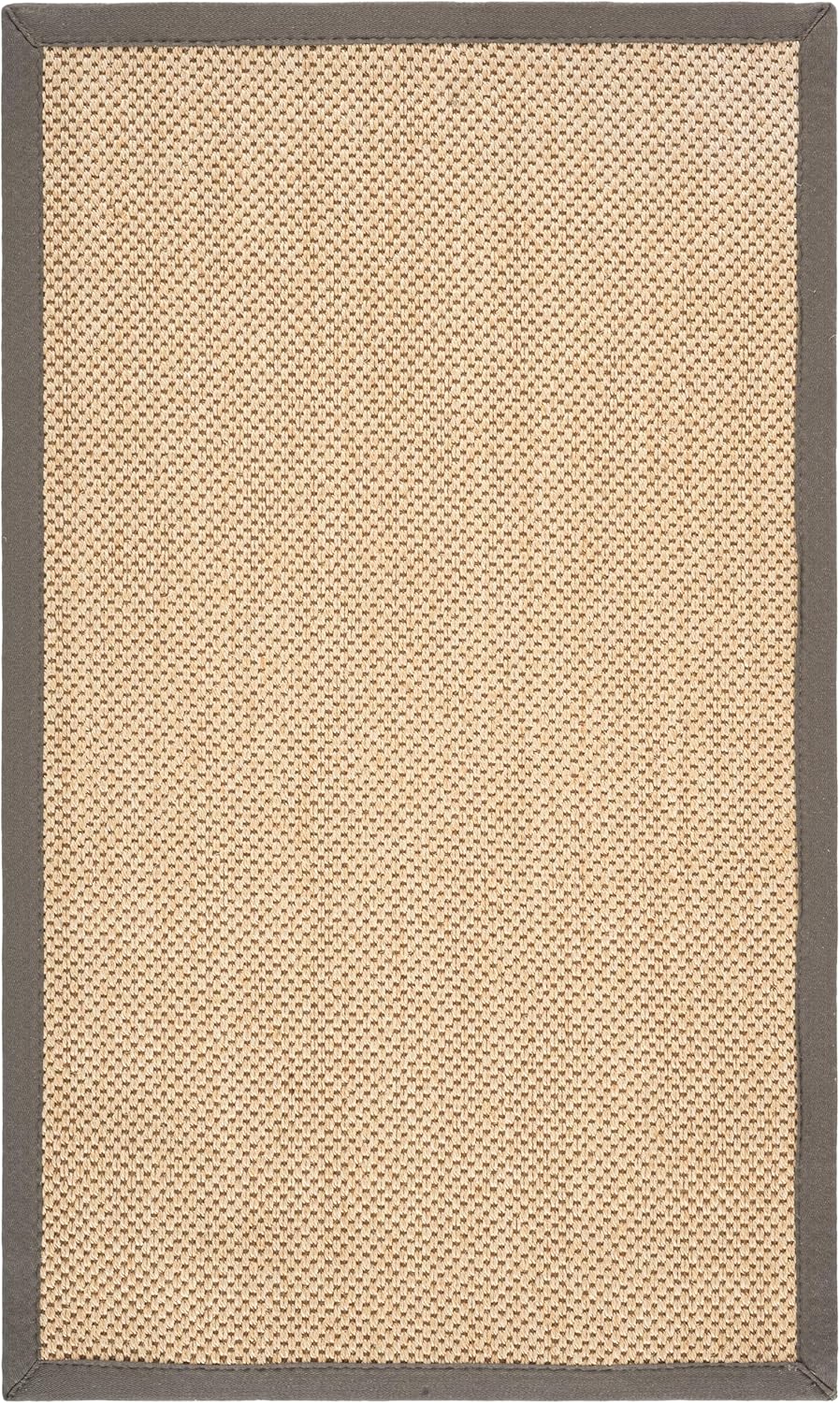 SAFAVIEH Area Rug 11x15 - Natural Fiber Collection - Large - Maize & Linen Color, Sisal, Woven Design with Border (NF141B) - Colors A