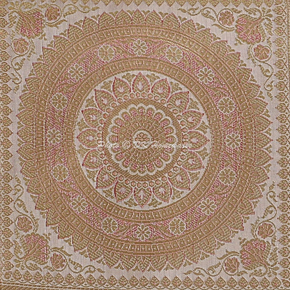 Indian Jacquard Brocade Silk Bolster Throw Pillow Covers Cylindrical Hotdog Grey Yoga Masand Home Decor Living Room Mandala Traditional Throw Cushion Cover 76x38 cm - 1 Pc