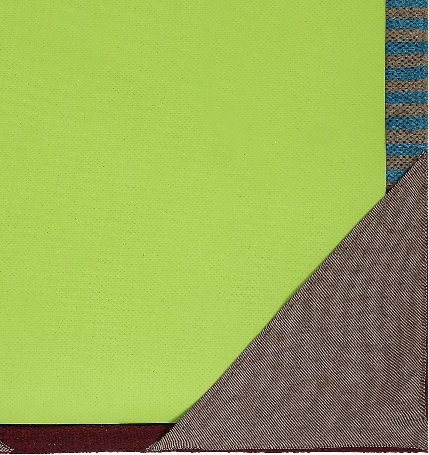 KD Yoga Rug Mat Convert Plastic Yoga Mat to Eco Friendly 100% Cotton Gripping with Corner Pocket