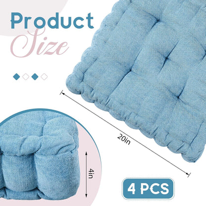 Jerify Floor Pillow Cushions Large Round Square Large Meditation Floor Pillow for Classroom Adult Meditation Picnic Party Seating Learning Daycare School(Square,Mixed Colors,4 Pcs)