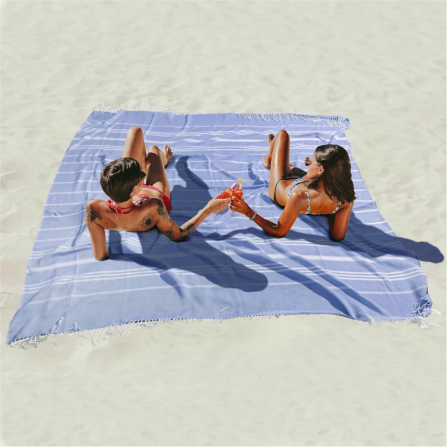 Antfuny Turkish Beach Towels Vacation Essentials Quick Dry Sand Free Oversized Bath Pool Swim Towel Extra Large XL Blanket Adult Travel Cruise Accessories Must Haves Clearance Stuff Necessities - Colors B