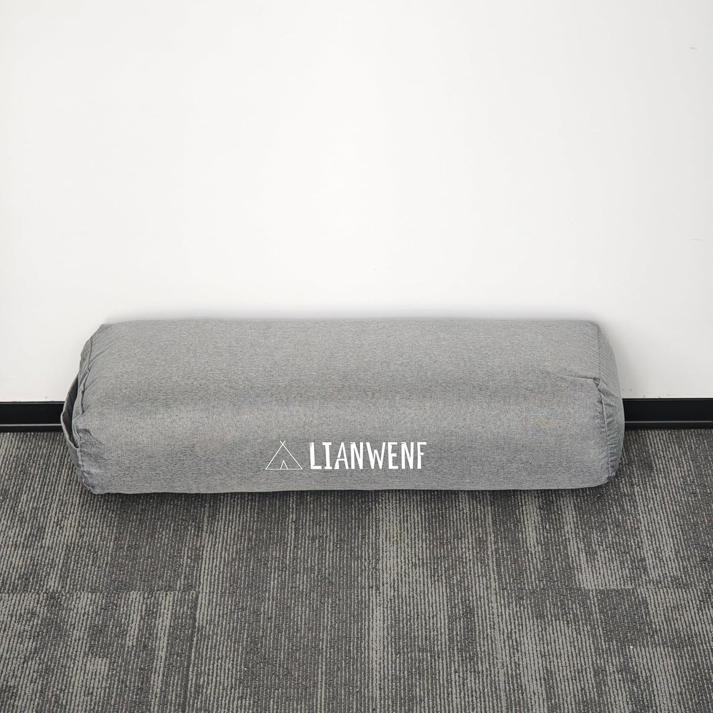 Yoga Bolster Pillow for Restorative & Yin Yoga - Meditation Pillow with Velvet Cover - Rectangular
