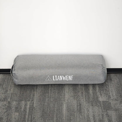 Yoga Bolster Pillow for Restorative & Yin Yoga - Meditation Pillow with Velvet Cover - Rectangular