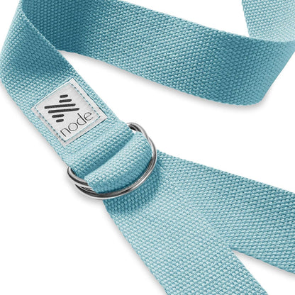7-1/2' Yoga Strap for Stretching, Woven Cotton Blend Yoga Strap with Adjustable D-Ring Buckle for Exercise, Therapy and Fitness