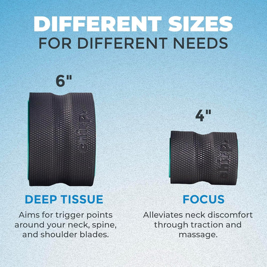 Chirp Wheel Foam Roller – Targeted Back & Neck Relief, Lumbar Spine Stretcher, Spinal Decompression Back Stretcher, Massage Roller with Density Foam for Physical Therapy, Supports 500lbs, 4-Pack Mint