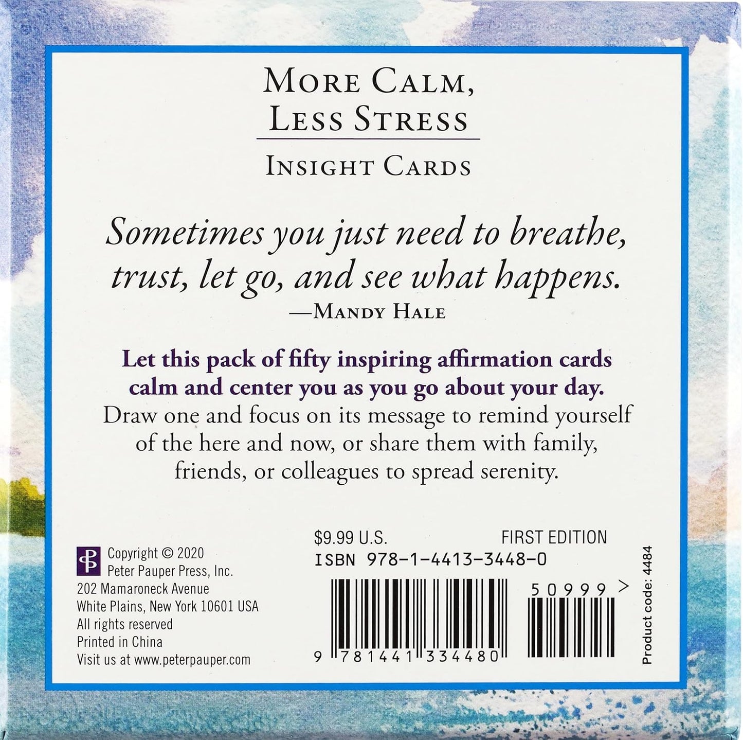 More Calm, Less Stress Insight Cards (Deck of 50 Relaxation Cards)