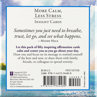 More Calm, Less Stress Insight Cards (Deck of 50 Relaxation Cards)