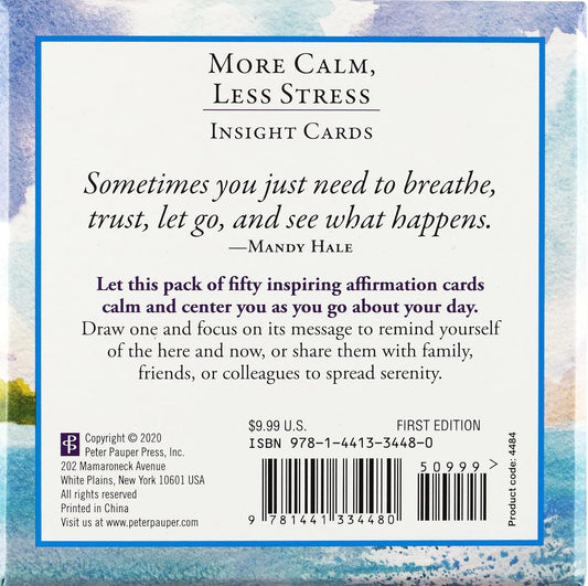 More Calm, Less Stress Insight Cards (Deck of 50 Relaxation Cards)