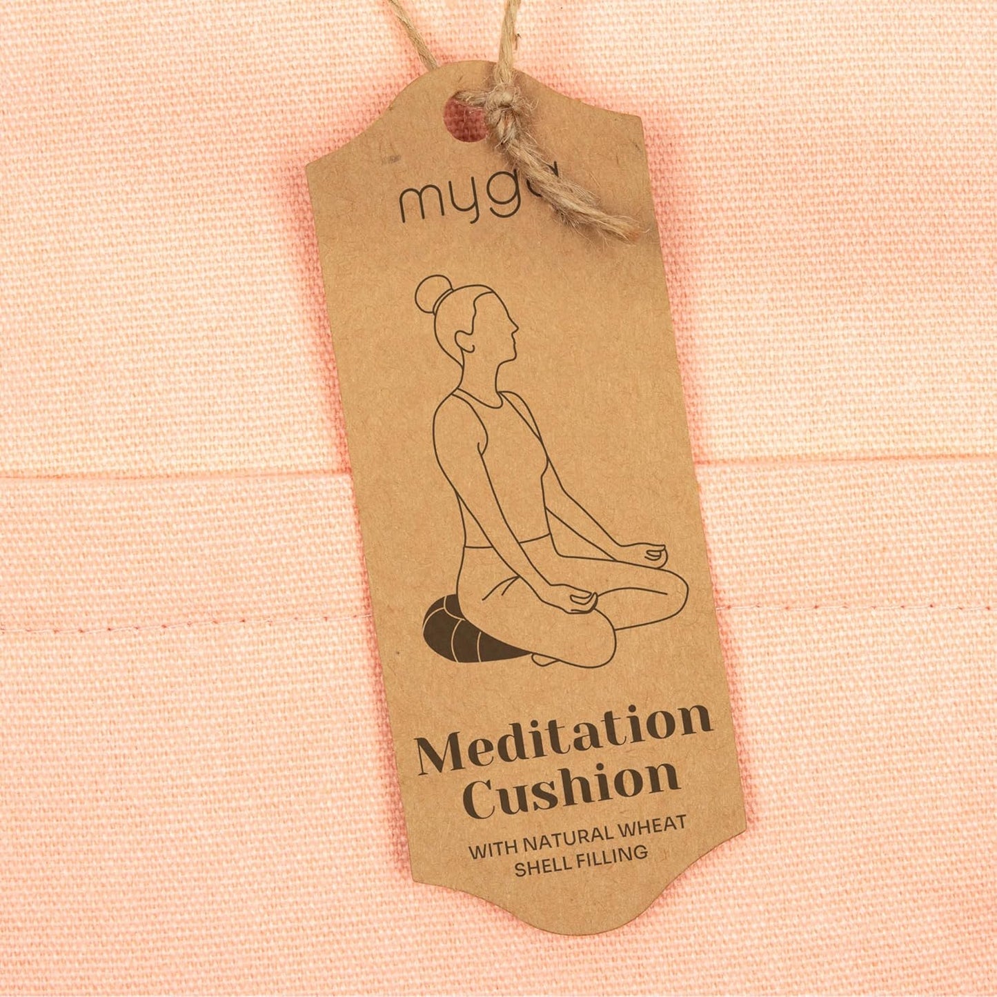Myga Zafu Yoga Meditation Cushion with Washable Cover - Floor Cushion Pillow with Natural Buckwheat Filling - Soft Round Cotton Design for Meditating or Pranayama Exercises
