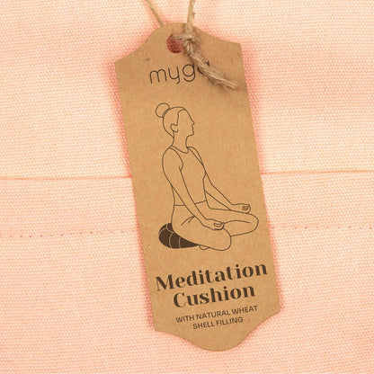 Myga Zafu Yoga Meditation Cushion with Washable Cover - Floor Cushion Pillow with Natural Buckwheat Filling - Soft Round Cotton Design for Meditating or Pranayama Exercises