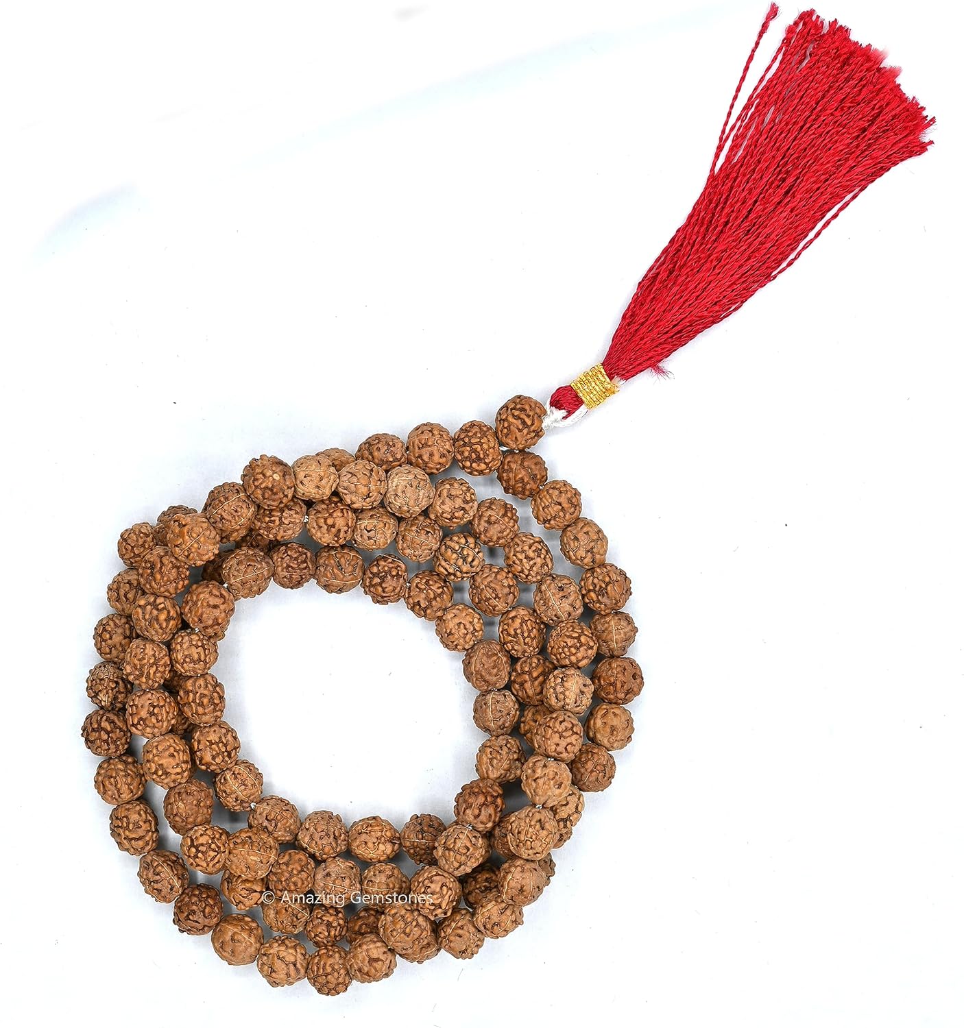 Amazing Gemstone 108 Beads Handmade Mala (Knotted, Rudraksha) - Colors A