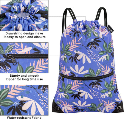 HOLYLUCK Drawstring Backpack Bag Sport Gym Sackpack - Colors B