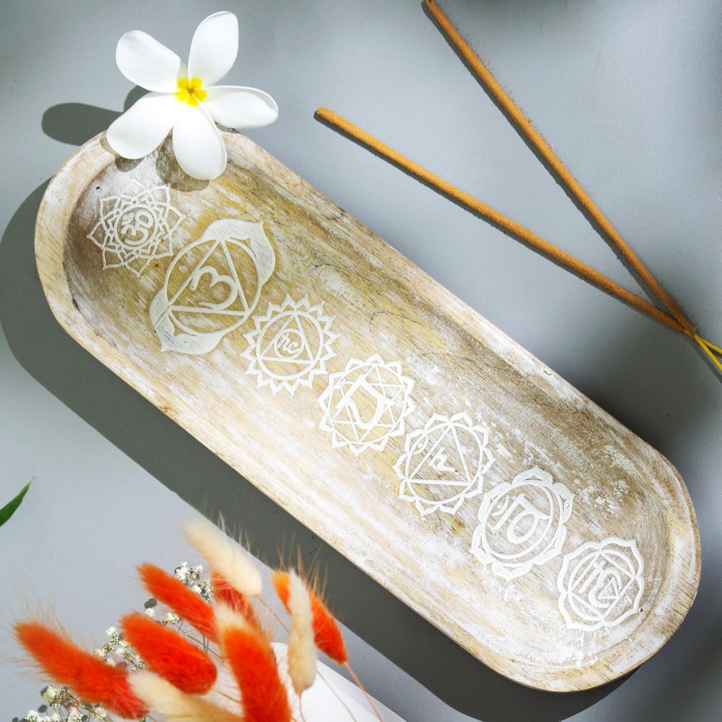 raajsee Wooden Brown Incense Holder -Incense Burner Holder –Ash Catcher - Incense Stick Holder - Meditation & Yoga - Great Gift for Any Occasion Size 11x4 inch