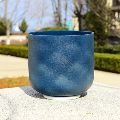 ALIOTH 7" B Note Crystal Singing Bowl Crown Chakra with Suede Mallet for Meditation, Yoga, Chakra Healing & Sound Therapy