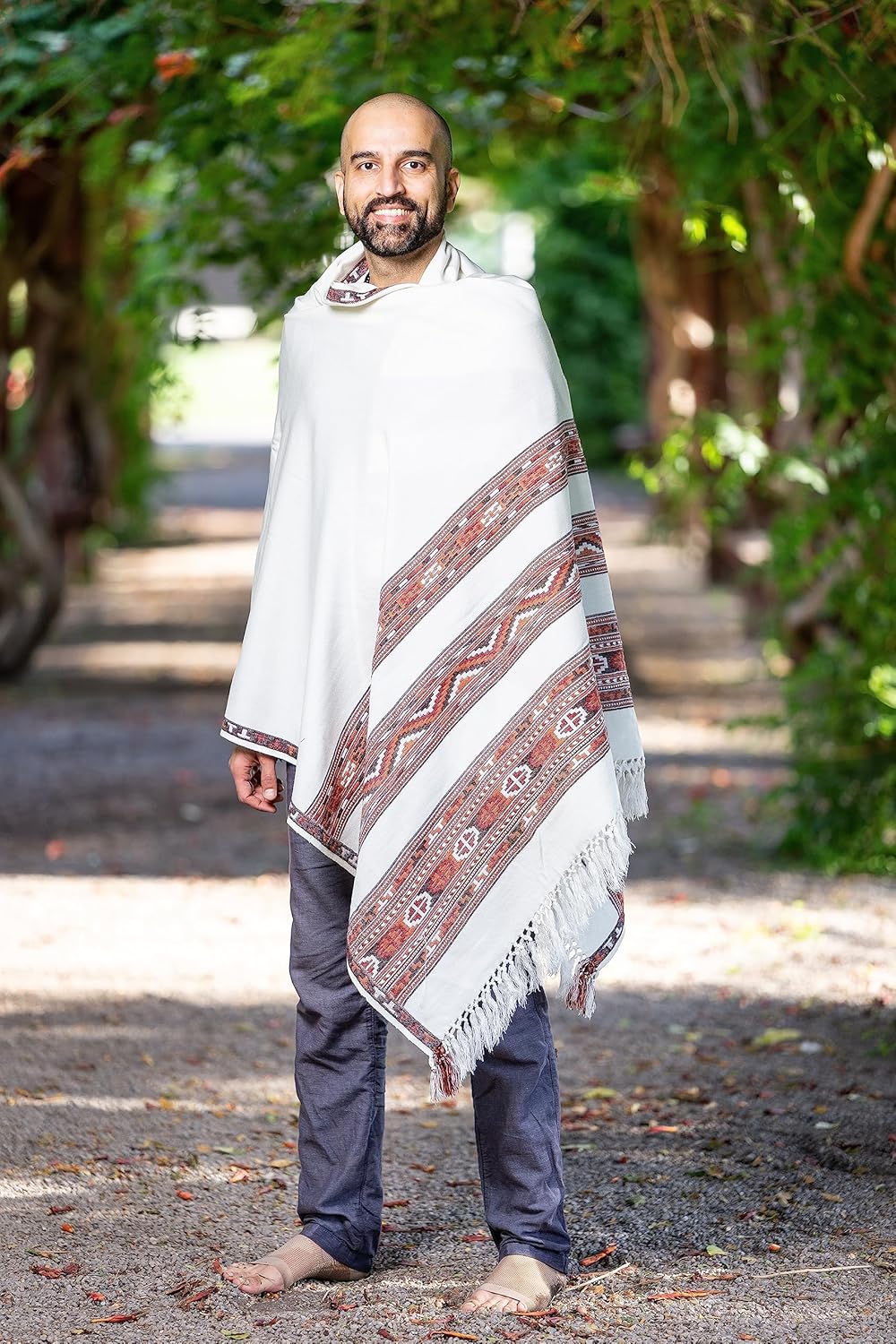 Meditation Shawl or Blanket, Exotic Shawl/Wrap, Oversize Scarf or Stole. Unisex
