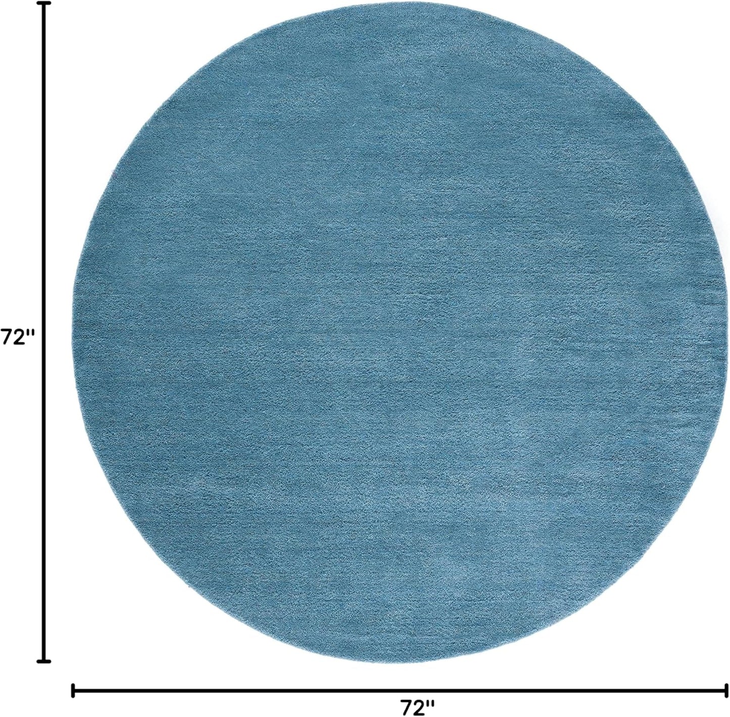 SAFAVIEH Himalaya Collection 6' Round Black HIM610C Handmade Premium Wool Area Rug