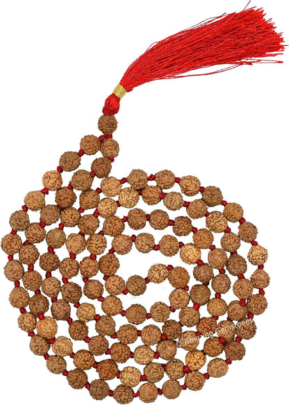 Amazing Gemstone 108 Beads Handmade Mala (Knotted, Rudraksha) - Colors A