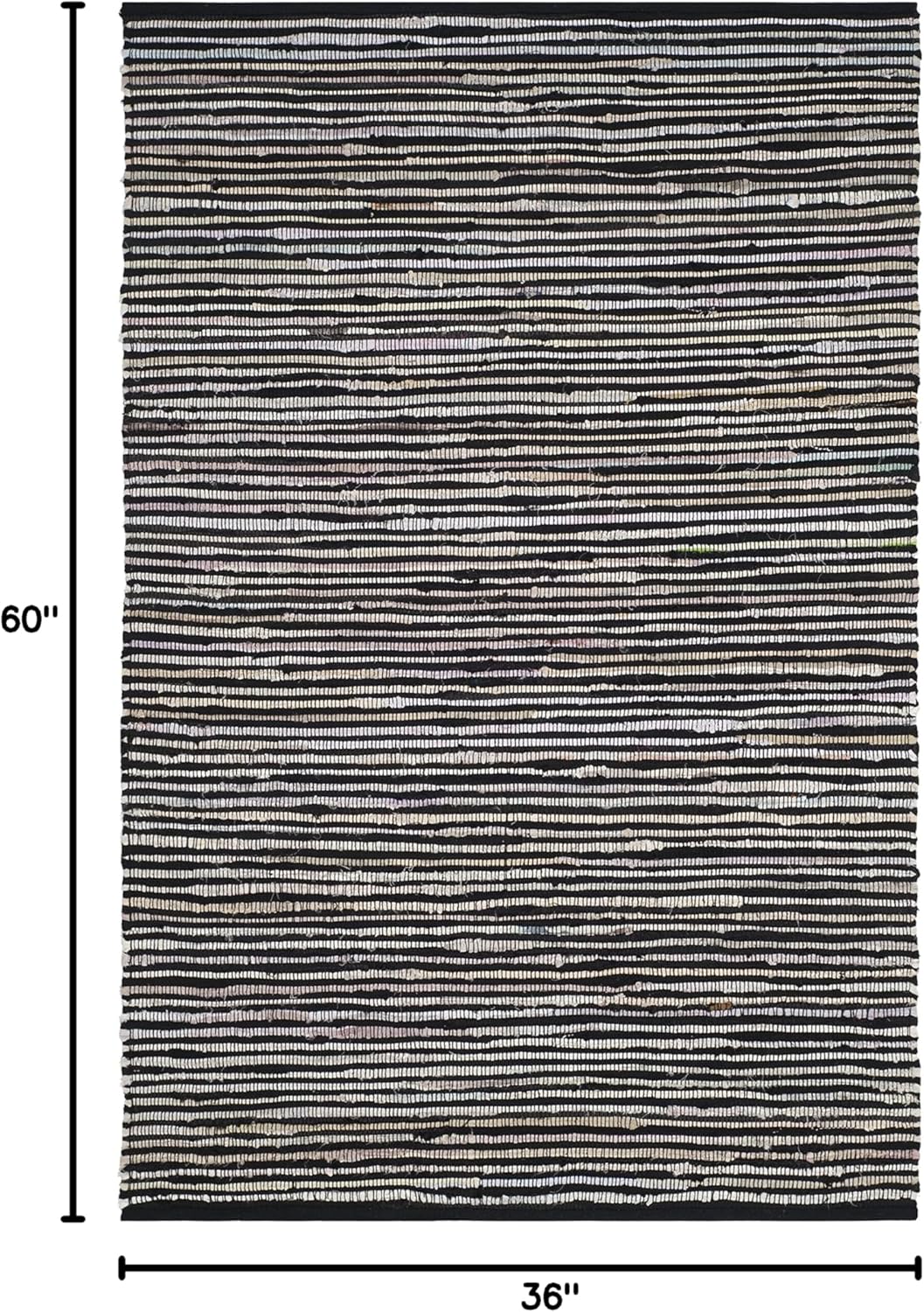 SAFAVIEH Area Rug 3x5 - Rag Rug Collection - Blue & Multi, Handmade Cotton, Boho Stripe Pattern, Ideal for Entryway, Living Room, Bedroom, Dining Space (RAR130B)