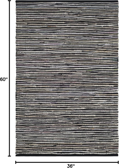 SAFAVIEH Area Rug 3x5 - Rag Rug Collection - Blue & Multi, Handmade Cotton, Boho Stripe Pattern, Ideal for Entryway, Living Room, Bedroom, Dining Space (RAR130B)
