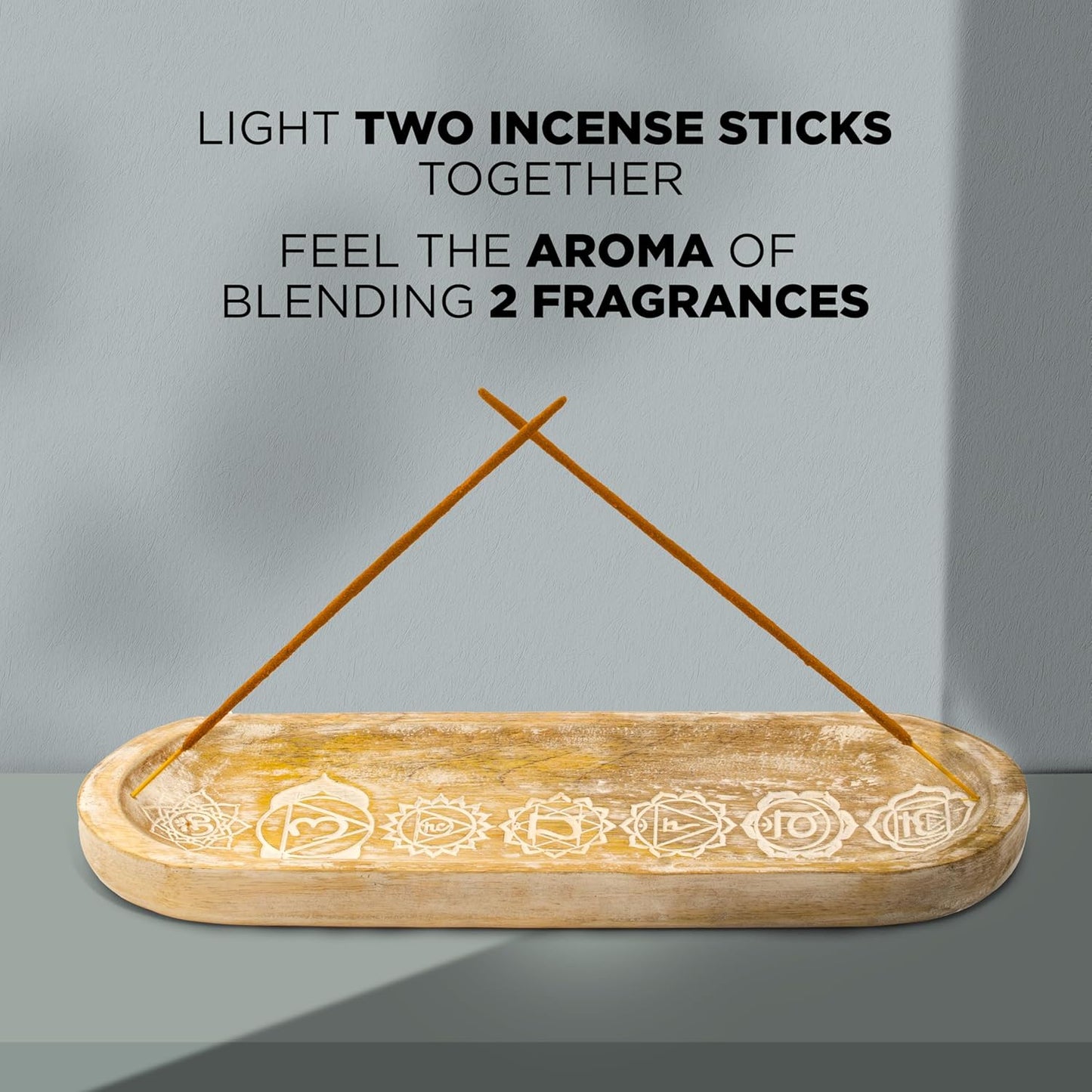 raajsee Wooden Brown Incense Holder -Incense Burner Holder –Ash Catcher - Incense Stick Holder - Meditation & Yoga - Great Gift for Any Occasion Size 11x4 inch