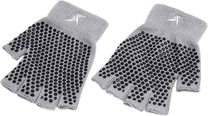 ProsourceFit Grippy Yoga Gloves, Yoga Hand Grips with Firm Fingerless Design, One Size Fits All Yoga Gloves with Grips for Women and Men