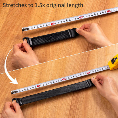 Trilancer Elastic Cinch Straps with Anti-Slip Strips, 24 "x 2" (4 Pack) Multipurpose Hook and Loop Bundling Straps for Hose, Cords, Bike, Luggage, Camping, Yoga Mats