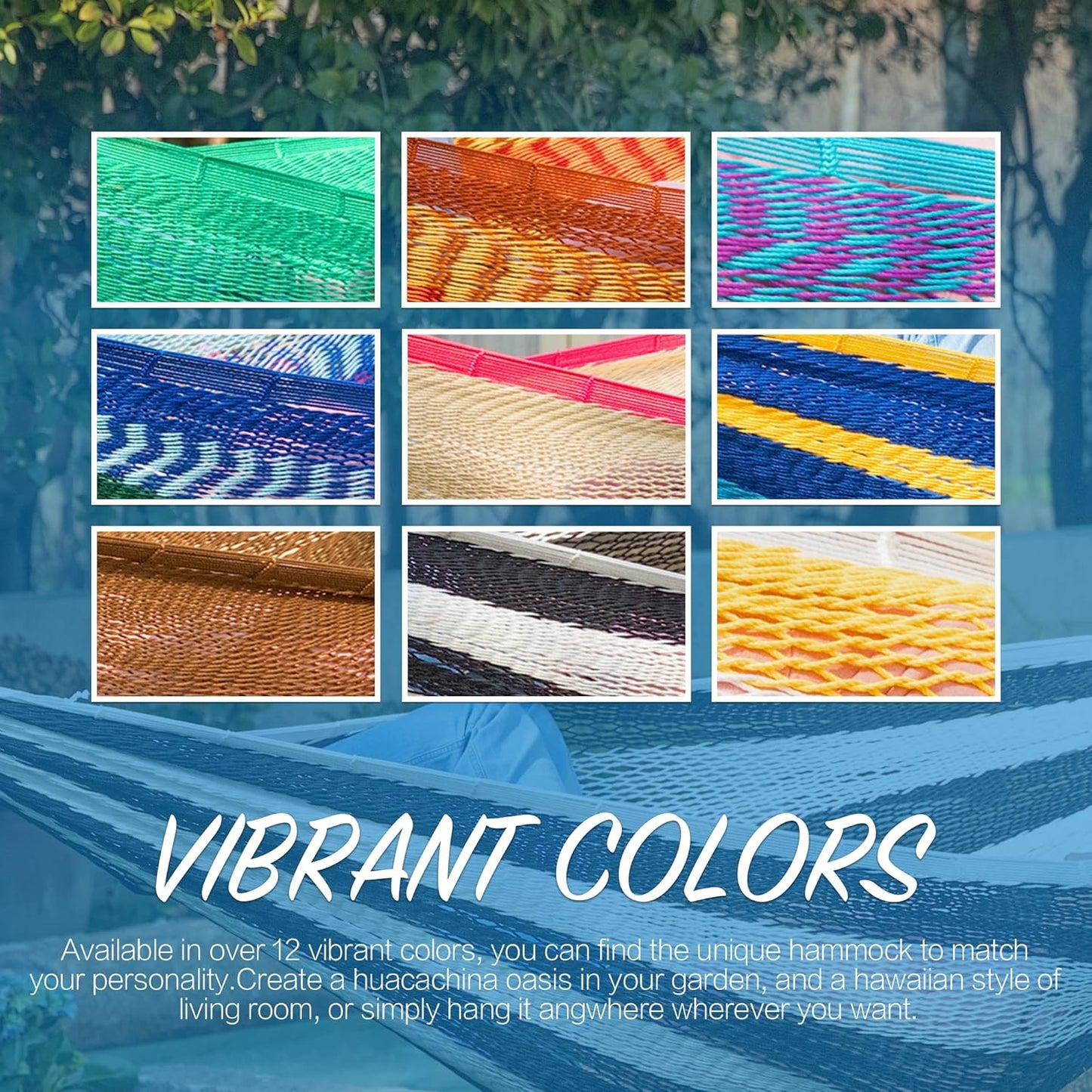 PNAEUT Handwoven Mayan Hammocks, Double Rope Hammock for Outdoor Outside & Indoor, Thick Soft 600 lbs Capacity Heavy-Duty, Includes Tree Straps, Carabiners & Carrying Bag (Nature, X-Large)