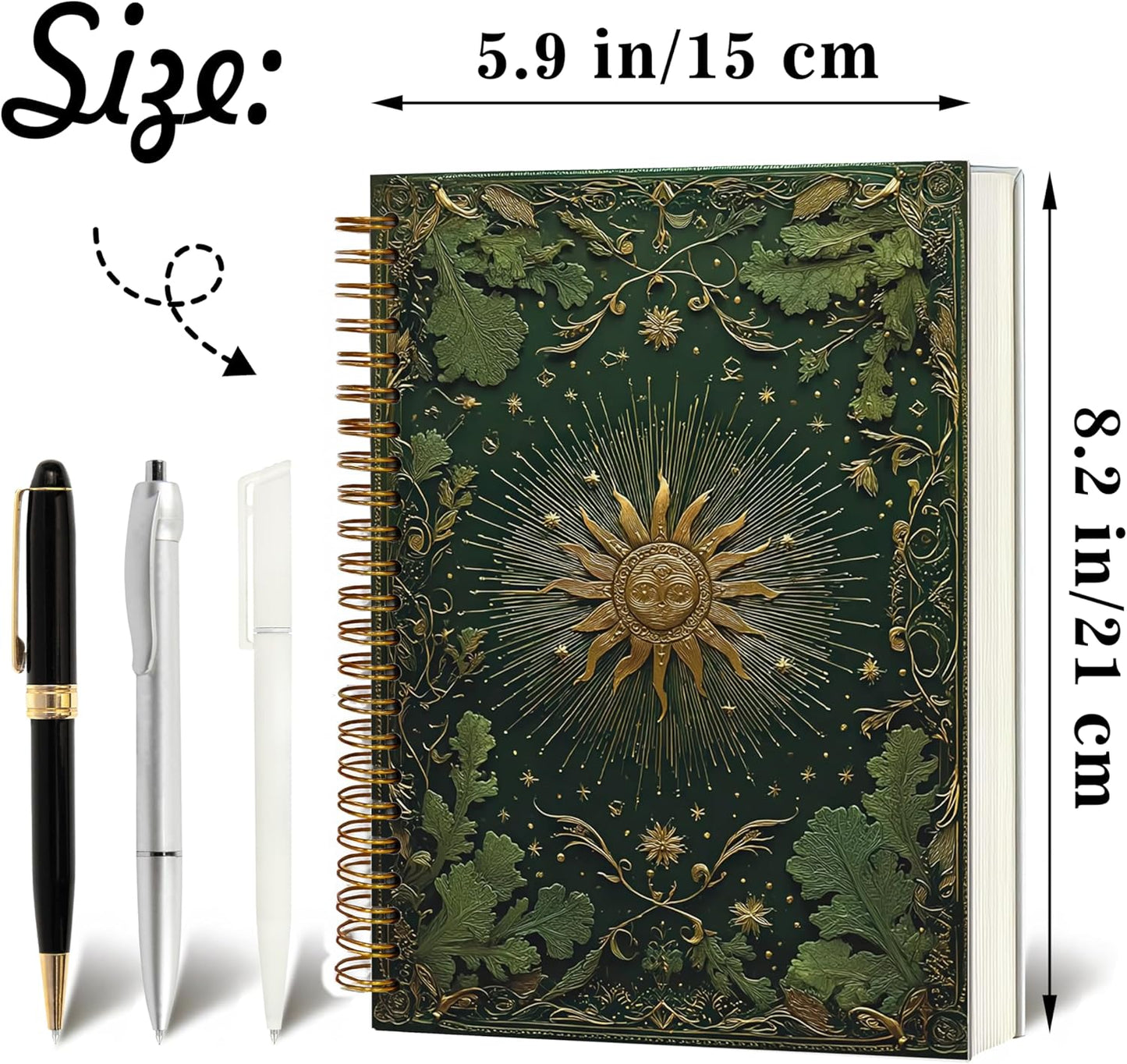 Journaling Notebooks for Women, Lotus Notebook -Meditation Yoga Spiritual Inspirational Planner Notebook Journal Gifts, A5 Spiral Journal Notebook Office Supplies Gifts for Women Birthday Christmas (Golden)