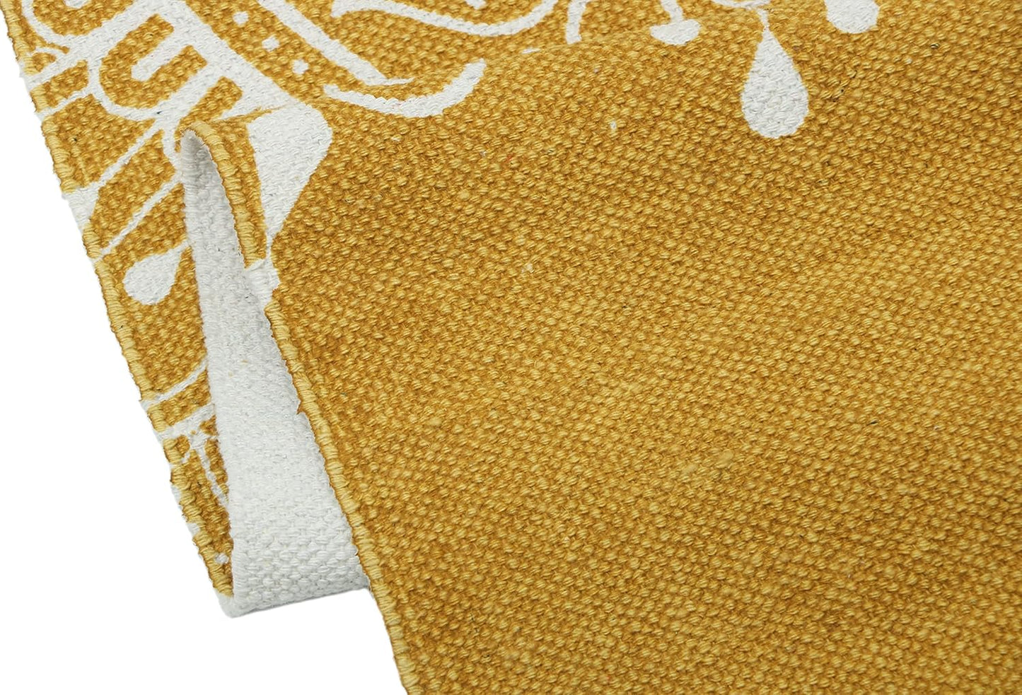 Hand Woven 100% Cotton Yoga Mat- Thick Handloom Made in India- for Gym Floor Exercise - Runner for Bedroom