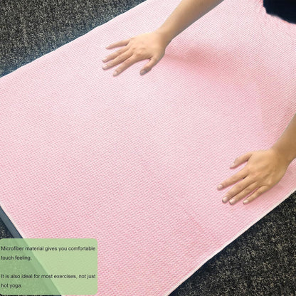 Yoga Mat Towel Non Slip for Hot Yoga, with a Sweat Towel, Anti-Slip Silicone Grip Dot, Waffle Fiber 400GSM,72'' x 25'' Mat Size,Grippy Yoga Mat Towel, Soft Absorbent for Hot Exercise,Bikram,Pilates