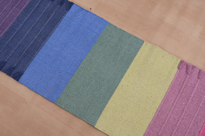 Jaipur Art & Rugs Cotton Yoga Rug - Eco-Friendly Hand-Woven Thick Mat (24”x72”x5mm) for Everyday Fitness at Home - Comfortable & Extra-Long - Colors B